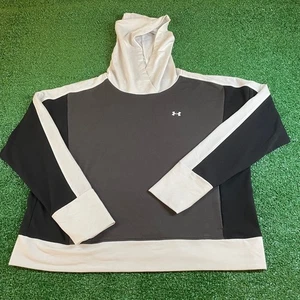 Under Armour Hoodie Pullover Color Block Oversized Baggy Comfort Womens Large - Picture 1 of 11