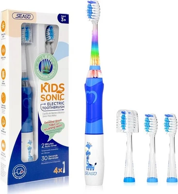 Seago Kids Electric Toothbrush, Battery Powered Toothbrushes for Childrens with - Image 1 of 4