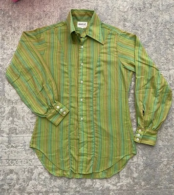 Camisa vintage Mach II por flecha abotonada — Años 70 — Rayas — Fantástico estado — M Foto 1 de 4