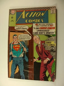 DC Comics Action Comics No. 345 JAN 1967 Comic Book (FN+) Clark Kent Unmasked - Picture 1 of 3