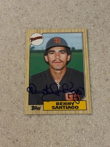 1987 Topps Traded #109T Benito Benny Santiago signed card * rookie * - Picture 1 of 1