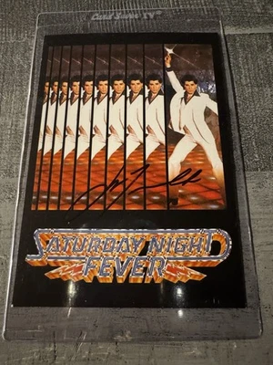 Fotografía/tarjeta postal firmada por John Travolta 3 "x 5" certificado de autenticidad buen estado no como nueva Foto 1 de 3