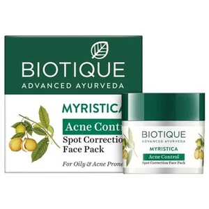 Biotique Myristica Anti Acne Face Pack – Spot Treatment For Oily Skin, 20g - Picture 1 of 7