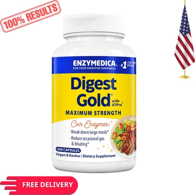 Enzymedica Digest Gold + ATPro força máxima 240 cápsulas - Imagem 1 de 3