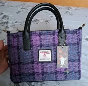 Glen Appin Harris Tweed Small Tote Bag - Brand New With Tags 100% Pure New Wool - Picture 1 of 12