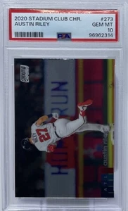 Austin Riley PSA 10 - 2020 Stadium Club Chrome #273 Braves - Ultra Rare, Pop. 1 - Picture 1 of 8