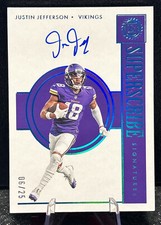 2022 Panin Encased Superscribe Signature Justin Jefferson On Card Auto 06/25