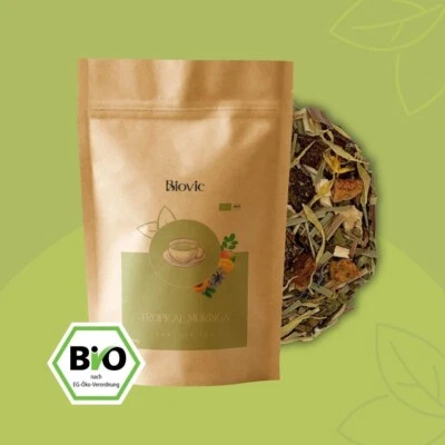 Tropical Moringa BIO Kräutertee Mango Zitronengras Koffeinfrei Mild Vital Biovic