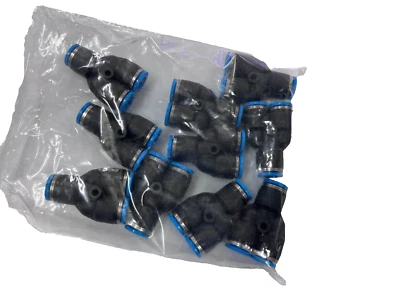 Bag of 10 FESTO  Push-in Y-connector QSY-8  153150  Pneumatic Y 8 mm tube wye - Image 1 of 3
