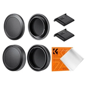 K&F Concept Canon RF Body Cap Cover&Rear Lens Cap&Hot Shoe Cover Kit - Picture 1 of 5