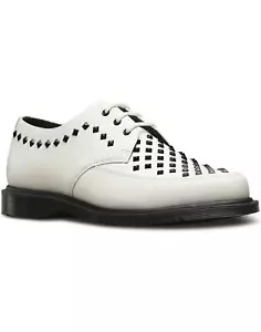 Dr. Martens WILLIS RETRO STUD CREEPER WHITE SMOOTH UK 6.5/EU 40/US 8.5 - Picture 1 of 7