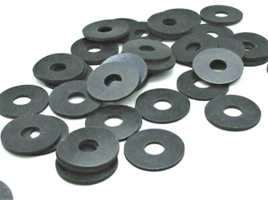 Rubber Flat Washers 8mm ID X 25mm OD X 1.6mm Oil Resistant   Various Pack Sizes - Picture 1 of 5