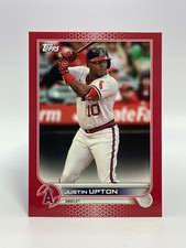 2022 Topps ~~Mini~~ JUSTIN UPTON Angels #444 Red Parallel 1/5 ~Free Shipping~