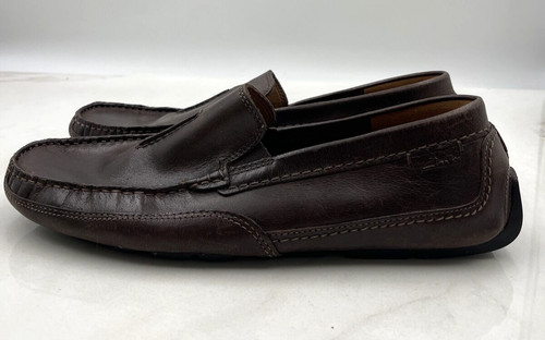 Mocassini Clarks uomo taglia 8 5 Ashmont corsa guida scarpe pelle marrone