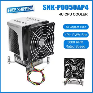CPU Cooler Fan Cooling System Set Computer PC Heatsink SNK‑P0050AP4 4U LGA 2011 - Afbeelding 1 van 12