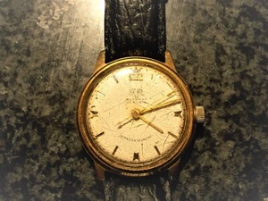 GUB Glashütte Herrenarmbanduhr Automat 23 Rubis mit  Lederarmband DDR-LUXUS RAR. - Bild 1 von 5