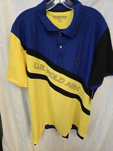 U.S. Polo Assn. Men's Sport Sash Polo Size 2XL Yellow/Blue NWT - Picture 1 of 21