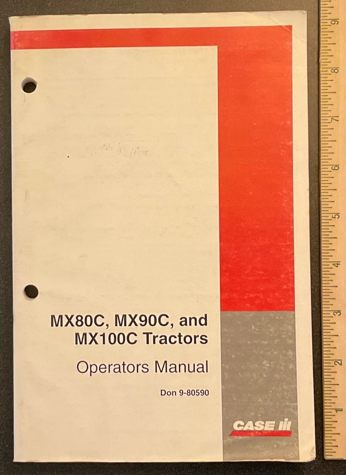 CASE-IH MX80C, MX90C, MX100C Operators Manual Don9-80590. 1998 Original - Image 1 of 4
