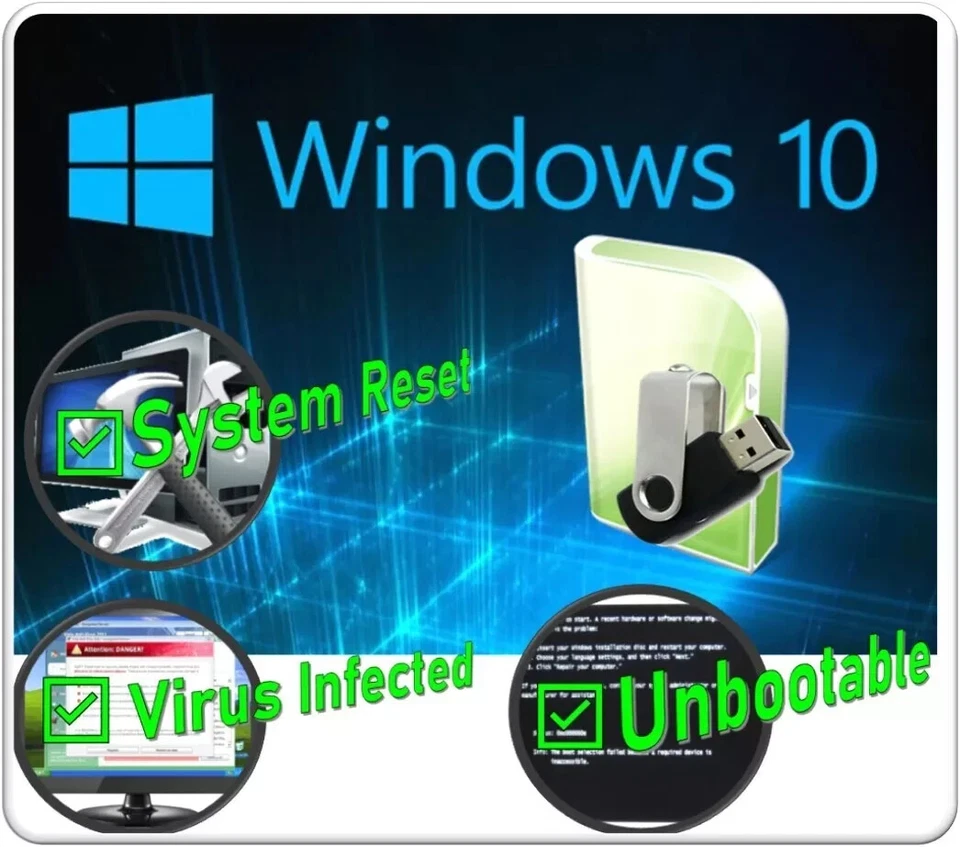 Windows Repair USB Drive - For Non-Boot, Virus Infection, Recovery, Etc. - Image 1 of 1