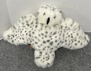 Folkmanis Snowy Owl Plush Hand Puppet with Rotating Head and 22" Wingspan - Picture 1 of 5