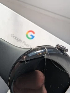 BOXED Google Pixel Watch 41 mm Black Stainless Steel with Black Strap SPARES - Zdjęcie 1 z 7