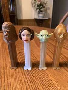 1997 Star Wars Vintage Pez Dispensers Yoda CP3O Chewbacca Leia, Hungry Slovenia - Picture 1 of 17