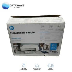 HP DeskJet 2722 All-in-One Wireless Color Inkjet Printer White - Picture 1 of 5