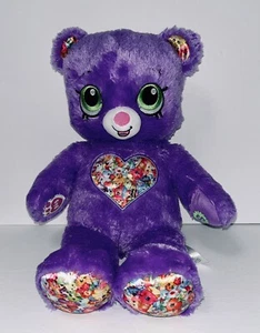 Costruisci un orso SHOPKINS orsacchiotto viola peluche cuore BABW - EUC - Foto 1 di 13