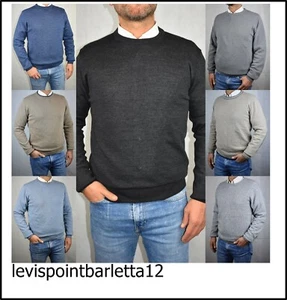 maglione maglia pullover maglioncino cardigan da uomo di lana a girocollo S M  - Picture 1 of 23