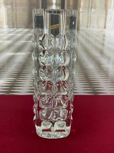 MASSIVE VASE AUS GLAS ICHENDORF BLOCKVASE 4,7kg 29cm HOCH NOPPEN OP ART - Bild 1 von 11