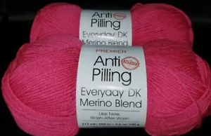 2 MATASSE/PALLINE DI PREMIER FILATO MISTO MERINO ANTIPILLING QUOTIDIANO DK - ROSA - Foto 1 di 3