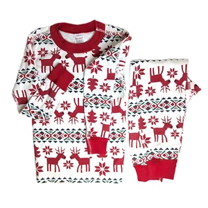 Hanna Andersson Pyjama Set Dear Deer Holiday 100% Bio Baumwolle Gr. 5 110 - Bild 1 von 7