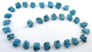 30 Individual Zuni Bear Fetish Figures Carved Kiwi Turquoise Jasper Bead Strand - Picture 1 of 2