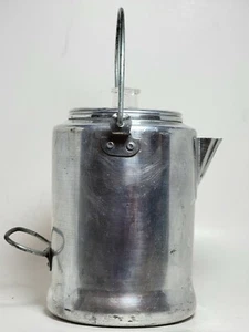 Pot and Lid ONLY Vintage Percolator Coffee Pot 9 Cup Aluminum Camping Crafting - Picture 1 of 6