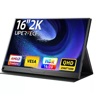 16 Inch 2K 2560x1600 Portable Monitor Gaming Monitor HDMI PC Screen for PS Xbox - Picture 1 of 7