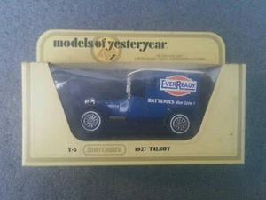 Matchbox Models of Yesteryear Y-5: 1927 Talbot - Blue (EverReady Batteries) - Picture 1 of 3