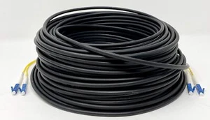 Câble fibre optique 2 brins LC-LC 2 brins enterrement direct/extérieur monomode 9/125 15M 49 pieds - Photo 1/1