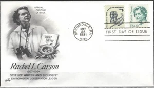 US Scott #1857, "Rachel l. Carson", First Day Cover Art Craft Cachet - Picture 1 of 1