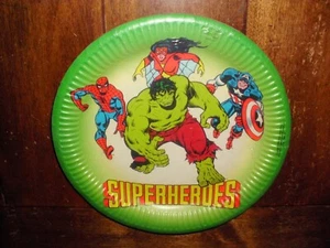 PLATOS DE CUMPLEAÑOS VINTAGE SPIDER-WOMAN RAROS SUPER HEROES DE MARVEL NUEVOS M 1979 - Imagen 1 de 24