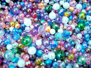 Cuentas facetadas/redondas AB mezcla 25 g hágalo usted mismo joyería joyería pulseras - Imagen 1 de 2