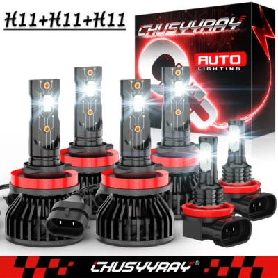 For Buick Allure 2005-2010 6x Combo LED Headlight High/Low Beam + Fog Light - Image 1 of 4