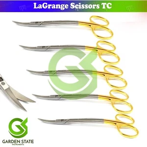 Tijeras quirúrgicas de corte de sutura de encía de tejido dental TC LaGrange de 14 cm 5 piezas - Imagen 1 de 3