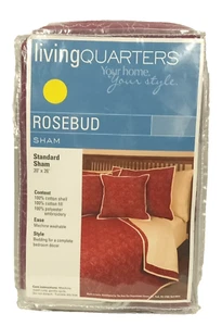 One Living Quarters Pillow Sham Rosebud 20" x 26" 100% Cotton a3 - Picture 1 of 4