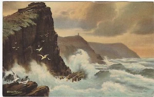 GB THE CASTLE ROCK LYNTON NORTH DEVON ARIST WILLIAMS POSTCARD - Picture 1 of 1
