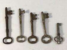 LOT OfÂ 5 Vintage Assorted Skeleton Keys USA Russell & Erwin, Vager And Others