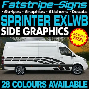 passend für MERCEDES SPRINTER EXLWB GRAFIK AUFKLEBER STREIFEN CAMPER VAN WOHNMOBIL - Bild 1 von 2