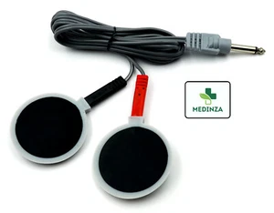 Premium 8 Kohle Elektroden Pads 4 Kabel für ElectroTerapy Medinza Dyno US Einheit - Bild 1 von 7