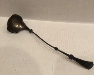 PERSIAN Ladle Twisted Handle Silverplate 1871 Stamped CLARK Rare Form - Foto 1 di 12