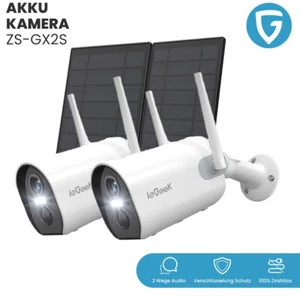 ieGeek 2K 3MP Überwachungskamera Aussen Solar PIR Bewegungsmelder IP65 5200mA - Bild 1 von 17