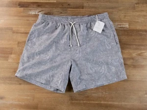 (SIN IMPUESTO ADUANERO) BRUNELLO CUCINELLI gris paisley logo bordado bañador shorts - Imagen 1 de 10